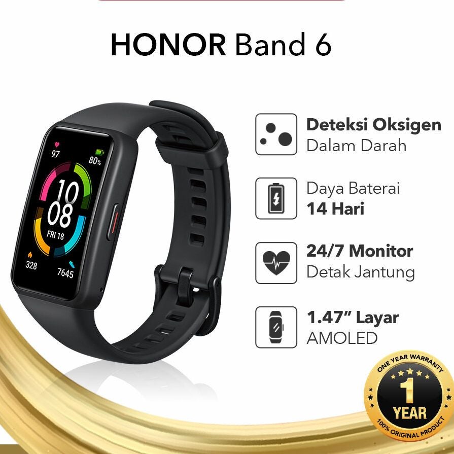 HONOR Band 6 Smart Bracelet 6 1.47" AMOLED Screen SpO2 Blood Oxygen Smartband Fitness Tracker Bluetooth 5.0 Waterproof Heart Rate
