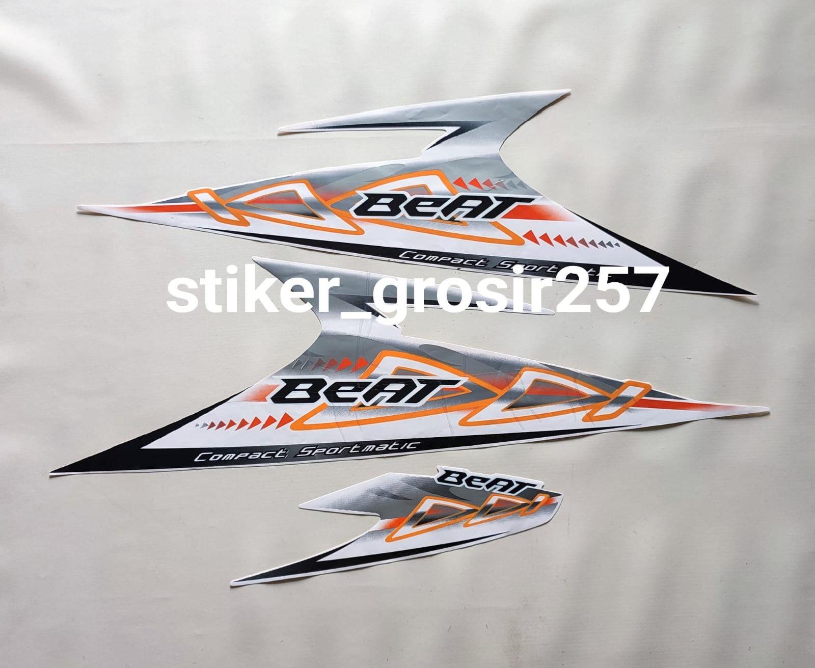STICKER SET STRIPING LIST MOTOR BEAT KARBU 2011 2012 PUTIH STANDAR