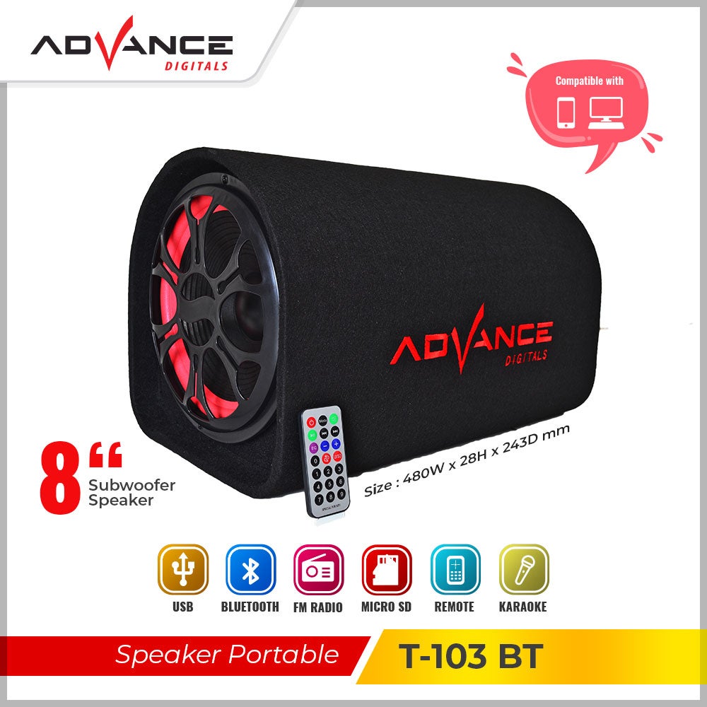 ADVANCE Speaker karaoke T-103BT Advance speaker multimedia Subwoofer karaoke radio System+Bluetooth