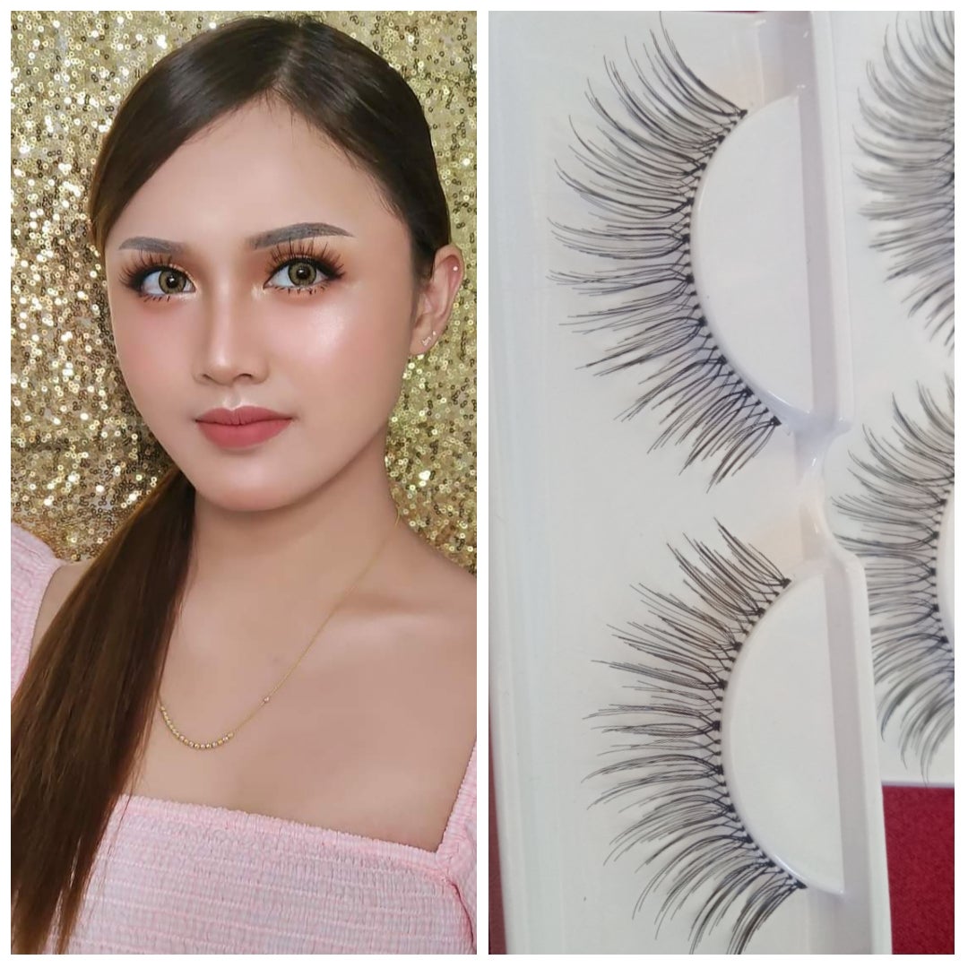 Bulu Mata Natural Make Up Lusinan 12 Pasang
