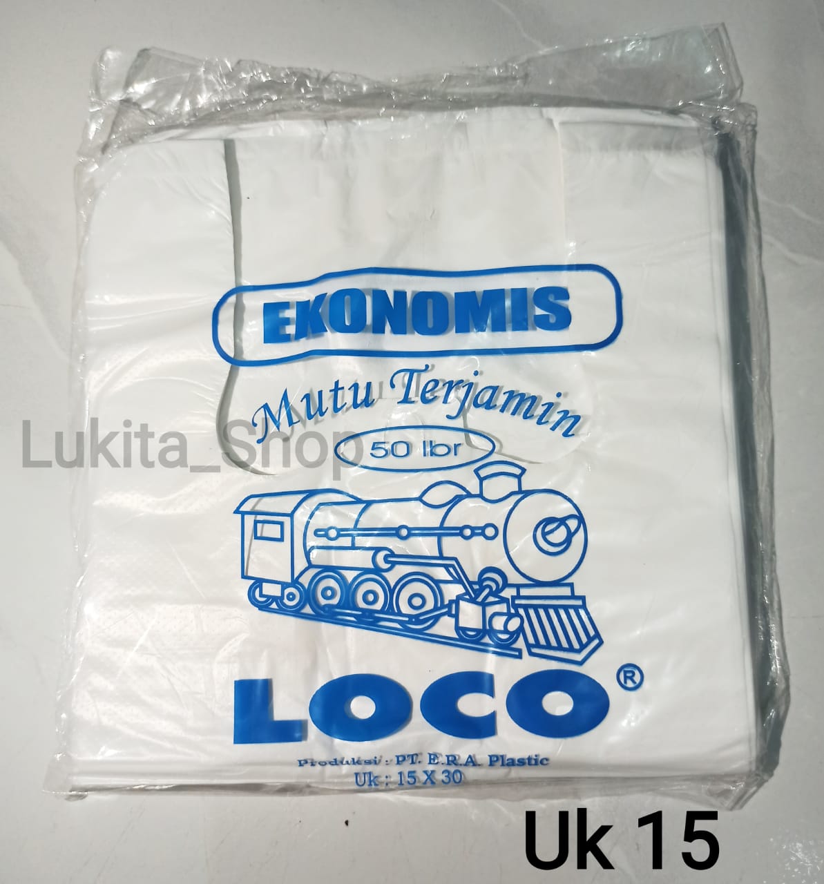 Kantong Plastik Kresek Loco Ekonomis Putih Ukuran 15