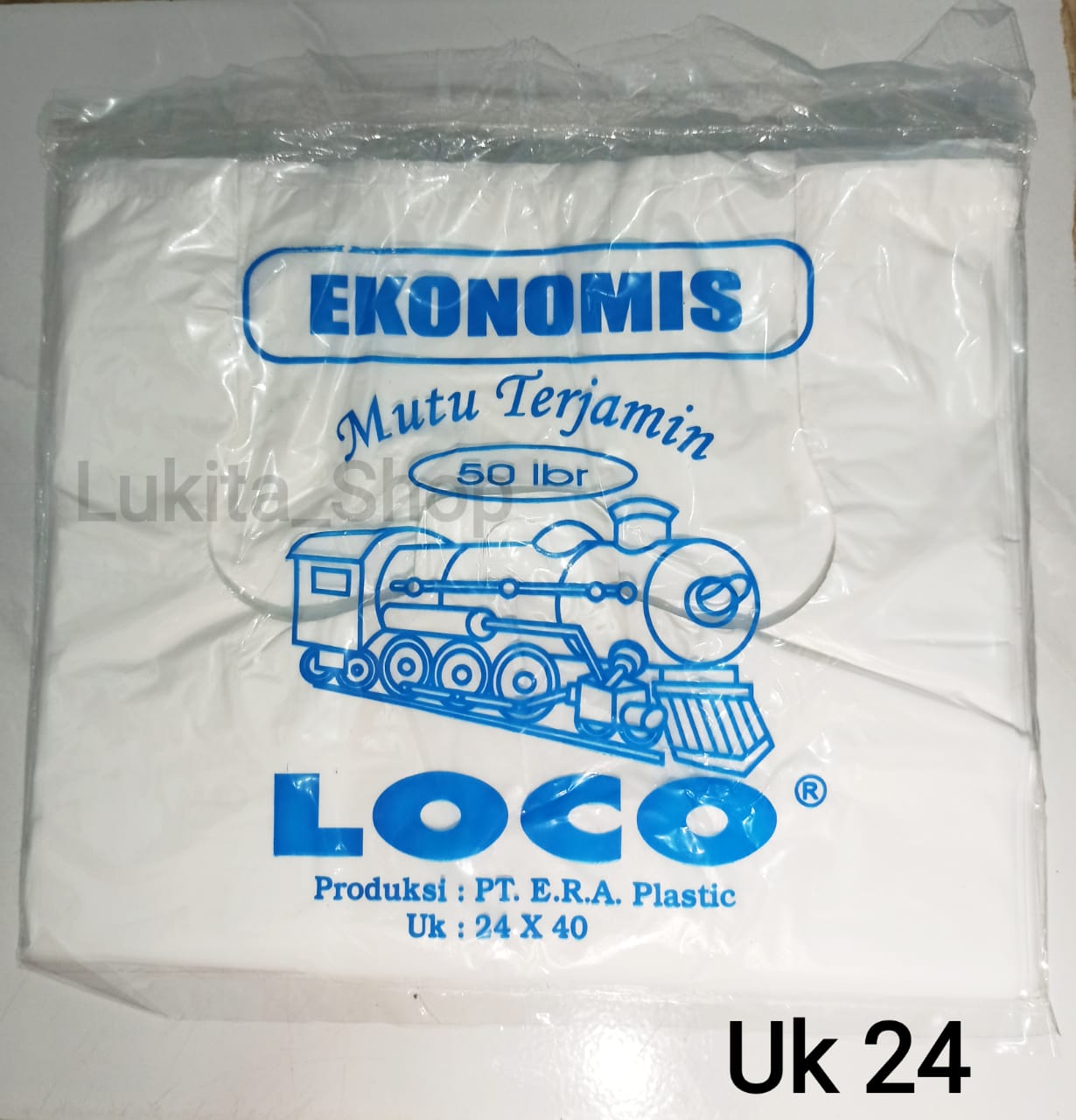 Kantong Plastik Kresek Loco Ekonomis Putih Ukuran 24