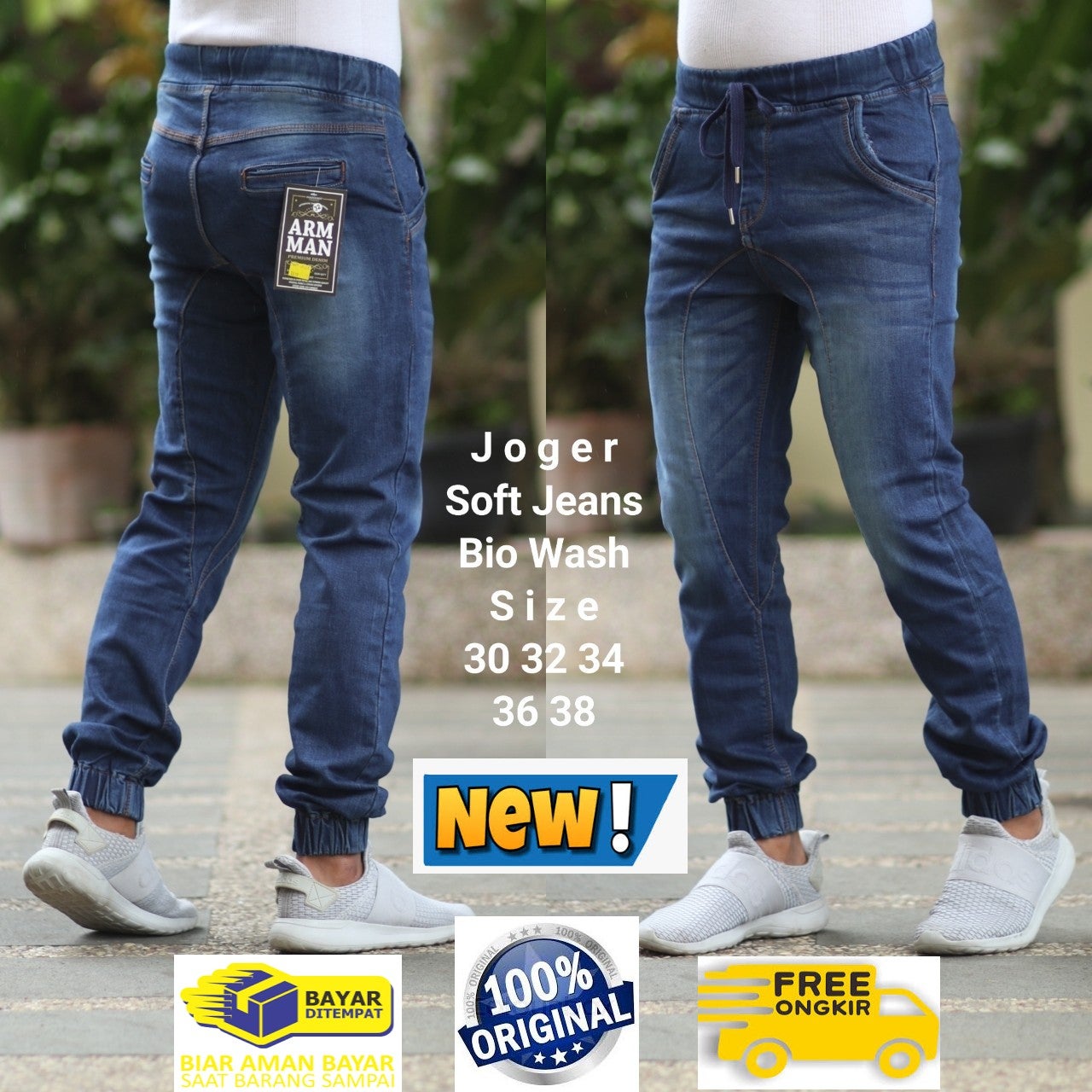 Celana Joger Pria Slim Stretch Celana Jeans Panjang Jogger Terbaru Terlaris