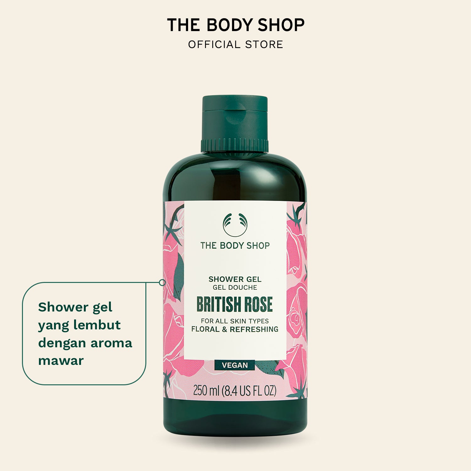 The Body Shop British Rose Shower Gel 250ml