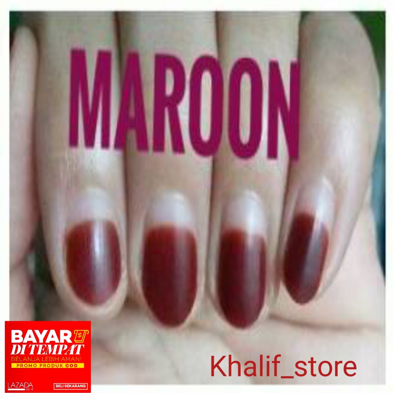 Pacar kuku bubuk Arab - KUTEK MUSLIM HENNA PACAR ARAB BUBUK WARNA MAROON / kutek muslimah sah untuk sholat