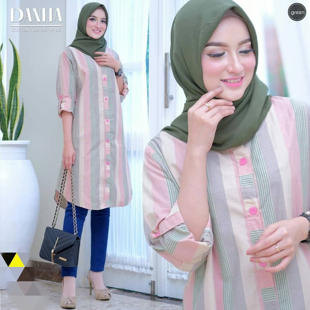 Tunik katun Danita Sofiya / Tunik Wanita / Tunik Jumbo / Tunik terbaru/JUBII.BATIK