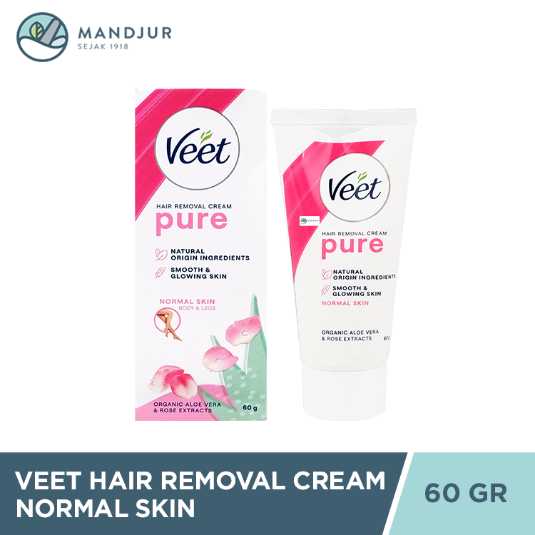 Veet Hair Removal Cream Normal Skin 60 Gr - Perontok Bulu Kulit Normal