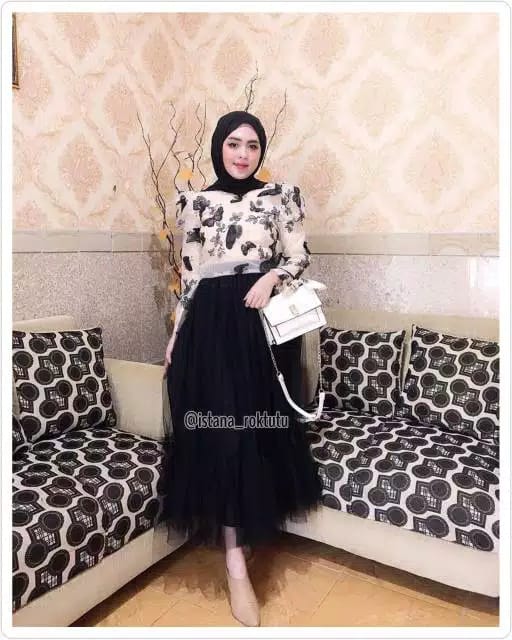 R0K TUTU WANITA REMPEL SAMBUNGAN PANJNG WANITA DEWASA { JESIKA } BAHAN TILE IMPORT
