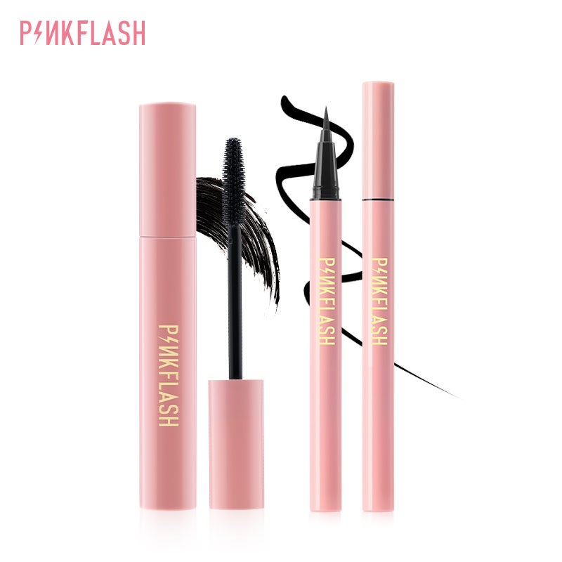 [Official]PINKFLASH OhMyPinkFlash Makeup set Eye makeup Waterproof Liquid Eyeliner+ Maskara tidak mudah luntur Tahan lama E08+E01