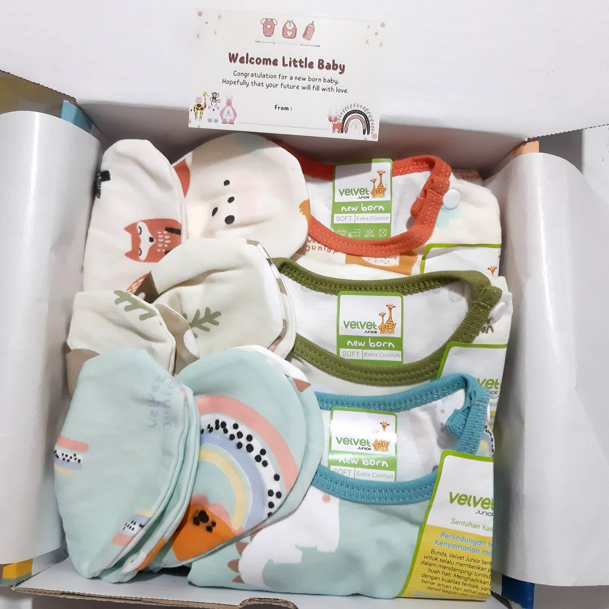 Hampers Combo Baby Newborn/Kado Bayi/Jumper bayi/Velvet junior