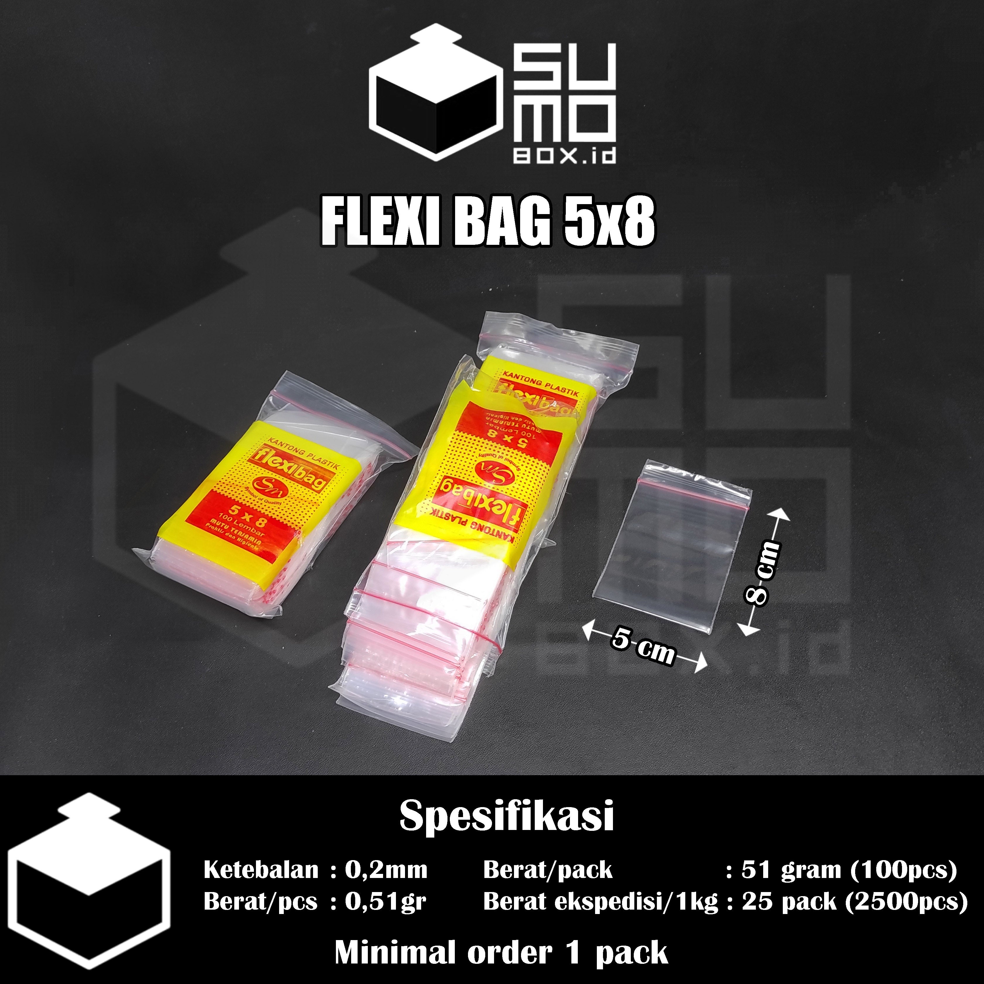 Kantong plastik klip 5x8 isi 100pcs clip ziplock zipper pouch kantong plastik klip emas obat saus