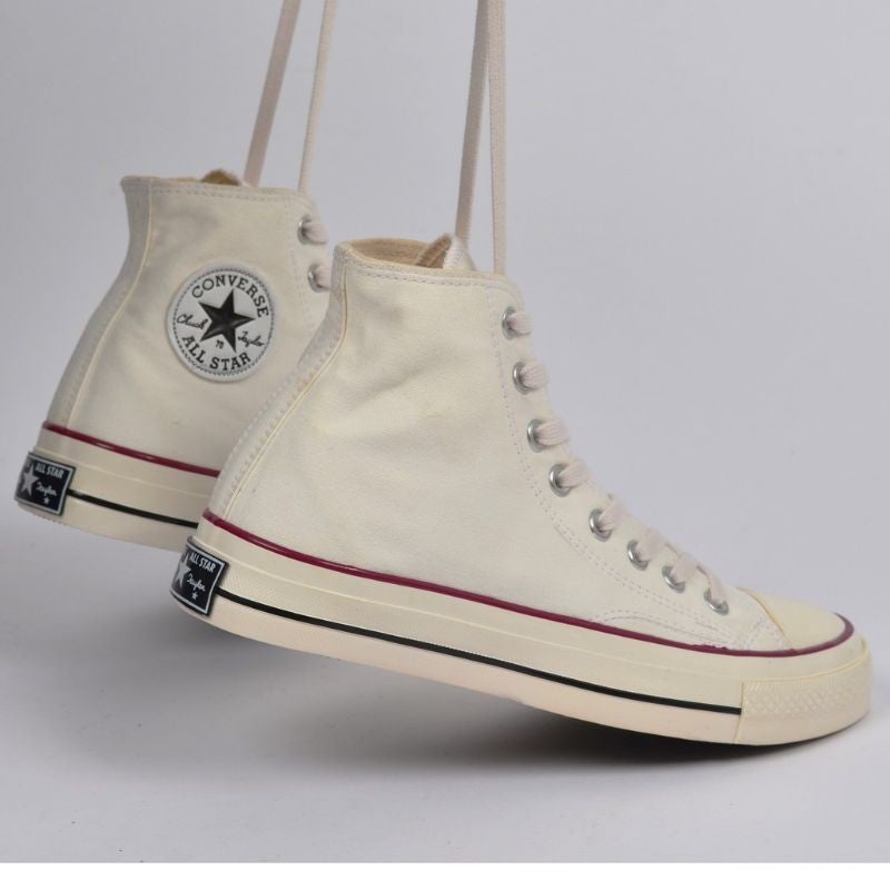 SEPATU CONVERSE CREAM CEWEK HIGH ALLSTAR PEREMPUAN HIGH CT UNDEFEATED CLASIC 70S CREAM NATURAL