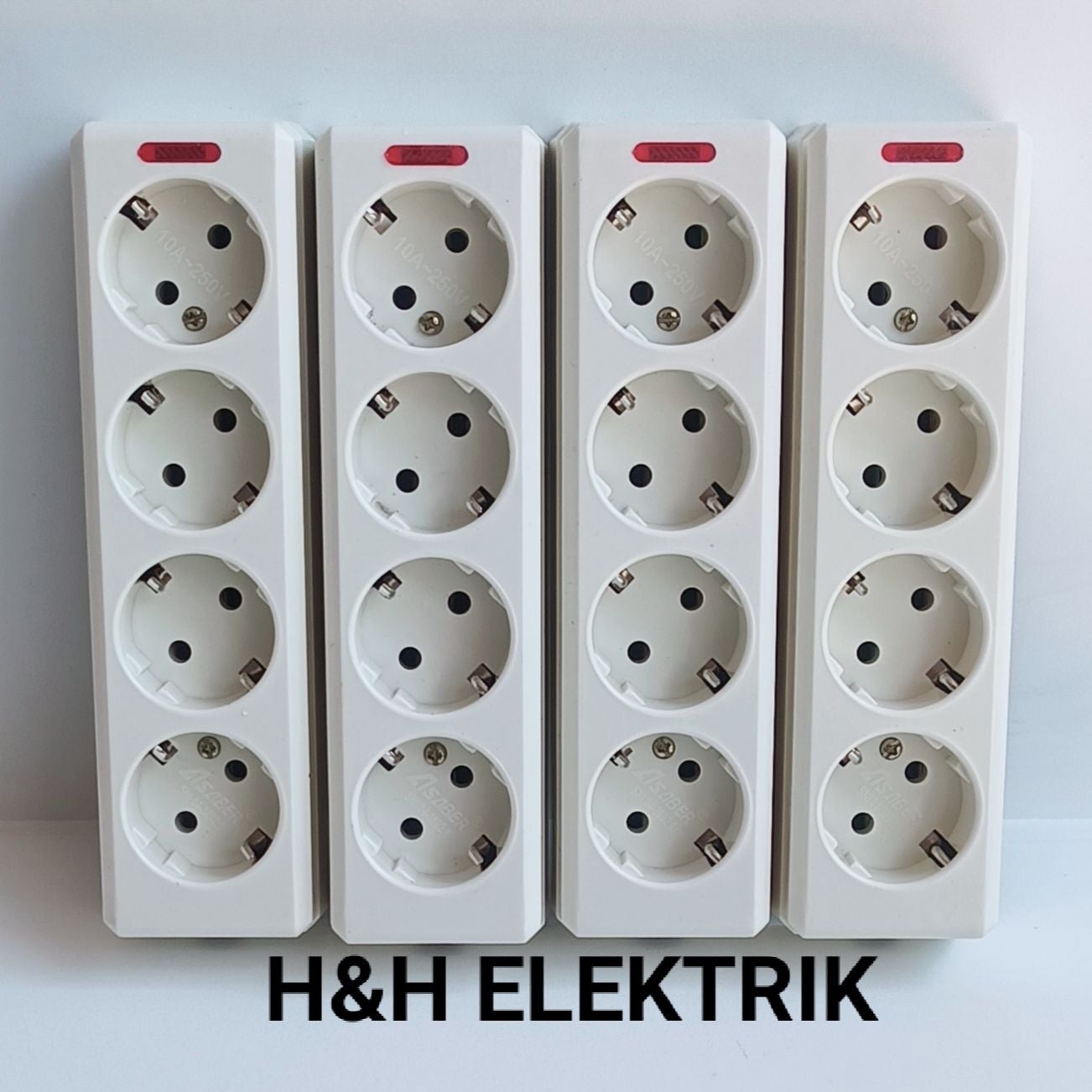 ASABER - Terminal / Stop Kontak 4 Lubang dengan Lampu indikator SNI