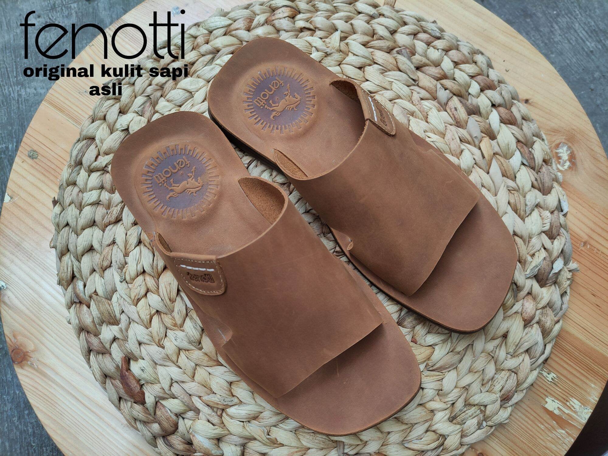 sandal pria kulit sapi insole full kulit sapi slop pria full kulit sapi