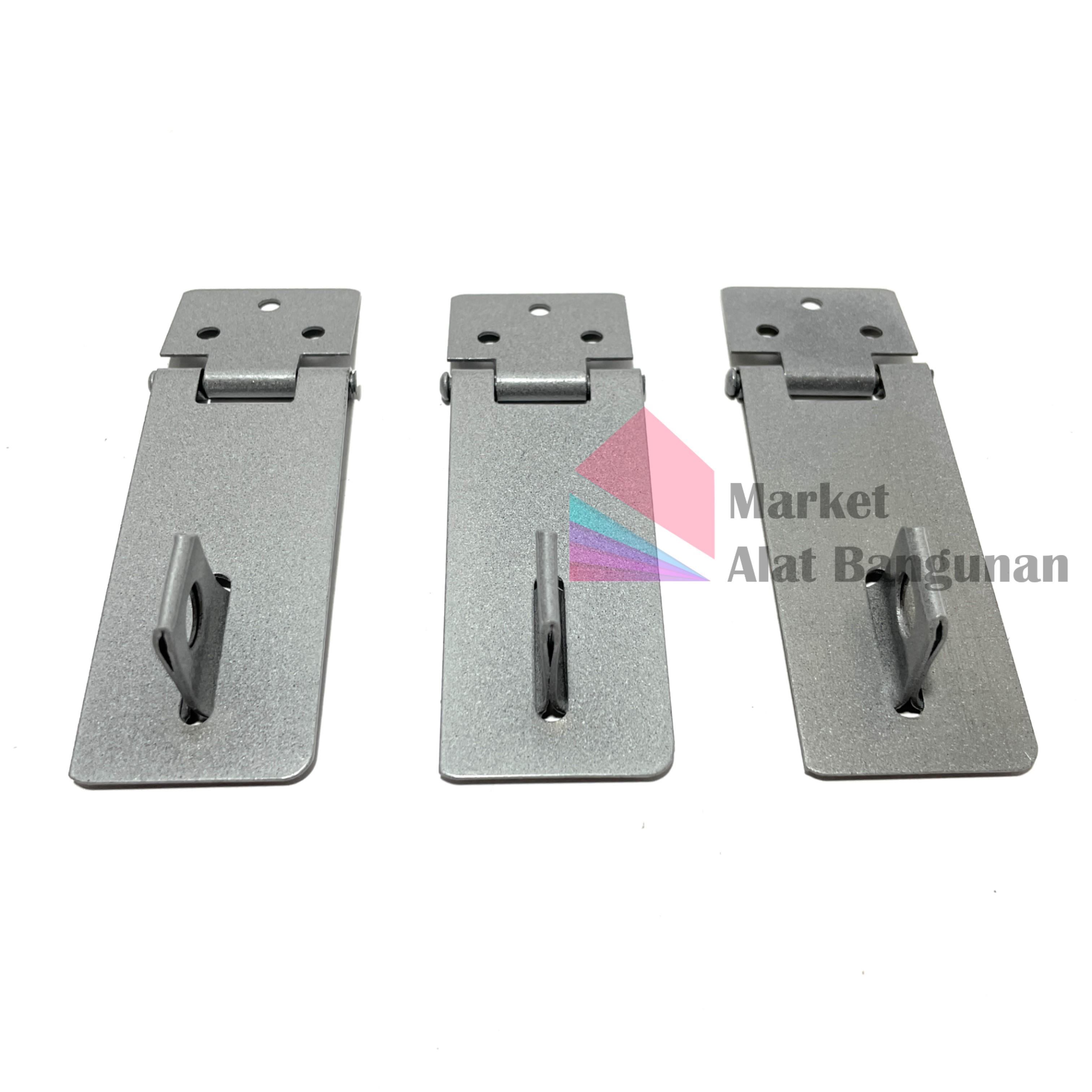 Overval Plat Kunci 3 Inch (7 cm) SILVER / Cantolan Gembok / Kait Gembok