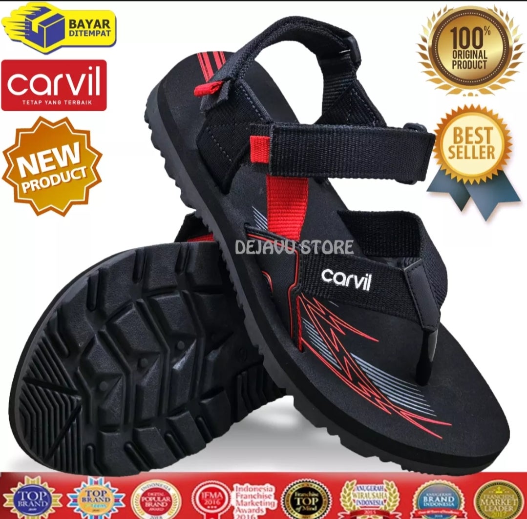 SENDAL GUNUNG JEPIT CARVIL PRIA/WANITA/SENDAL GUNUNG CARVIL TERLARIS TERMURAH UK 38-44 TOKEH STORE