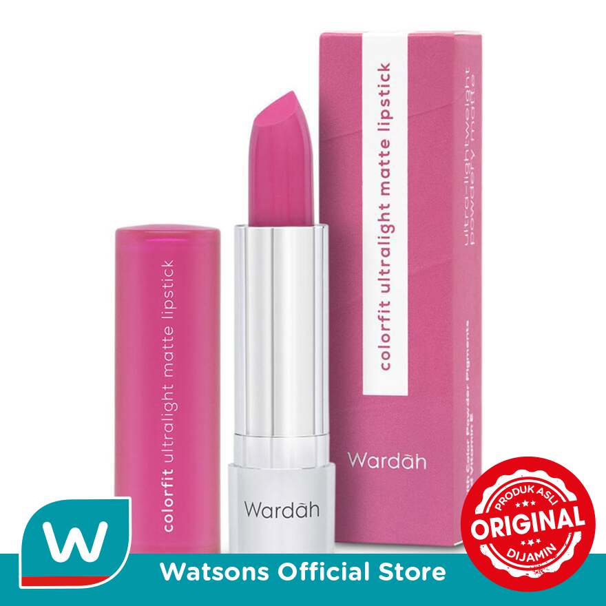 WARDAH Colorfit Ultralight Matte Lipstick 06 Punch Fuchsia 3.6g