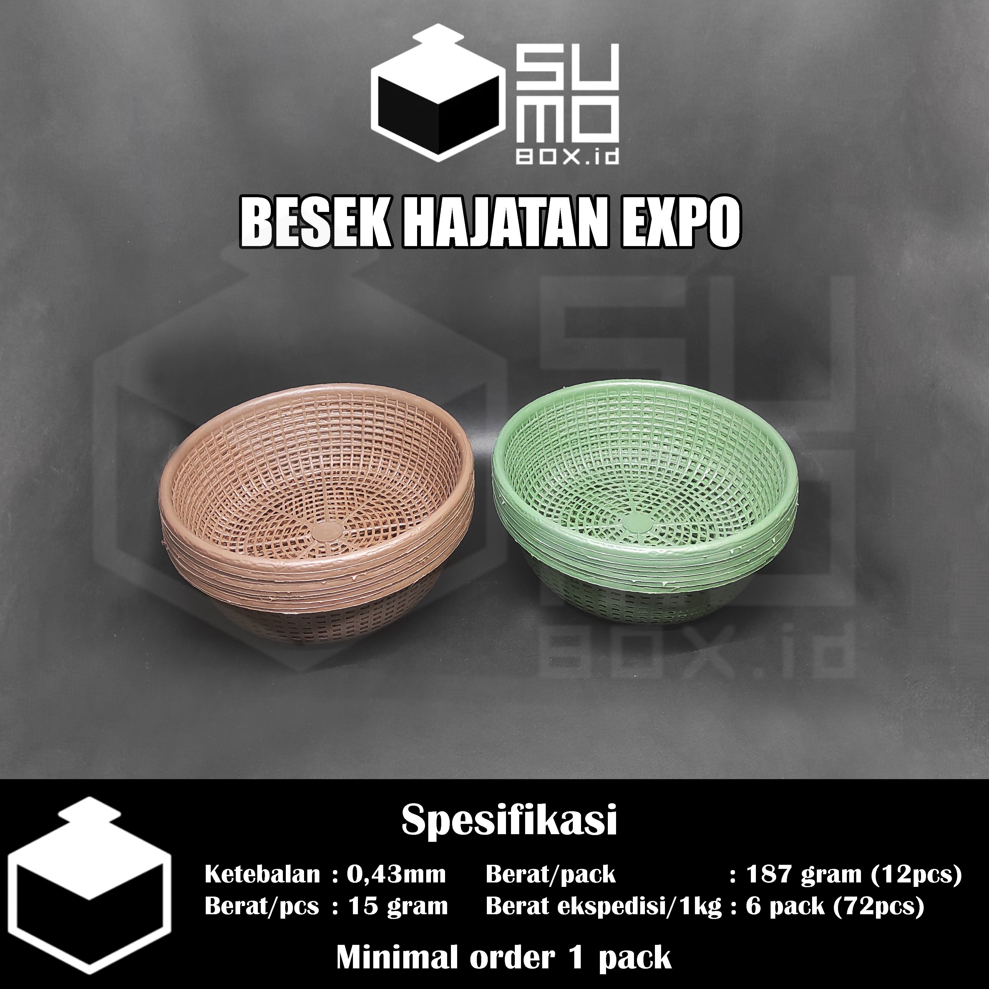 Besek hajatan expo ISI 12 PCS keranjang plastik telur syukuran hajatan slametan