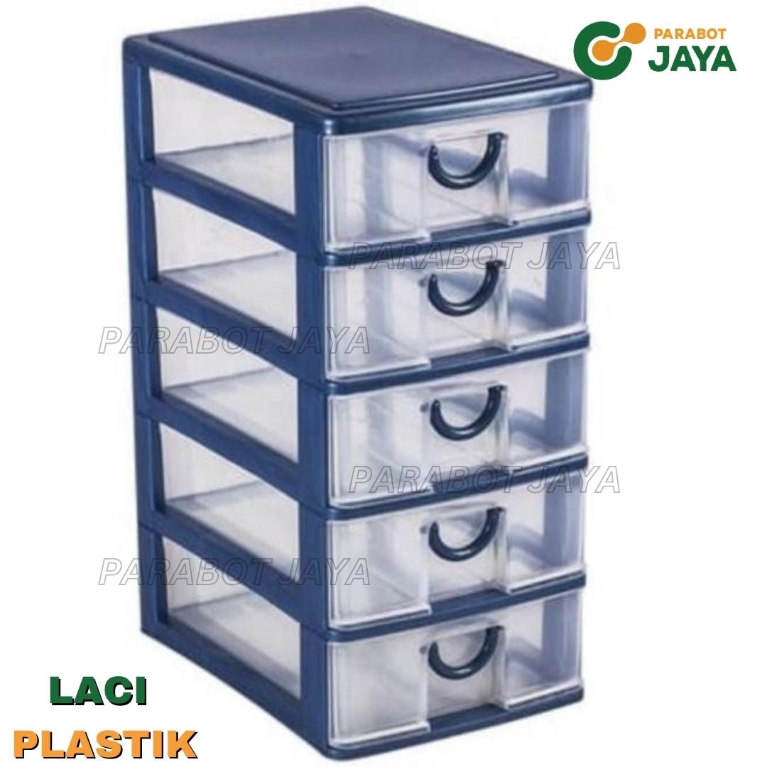 PARABOT JAYA - Mini Container Plastik - Laci Mini - Laci Serbaguna - Laci Penyimpanan - Laci Susun 5 - Laci Plastik Susun 5 - TERMURAH TERLARIS BEST SELLER