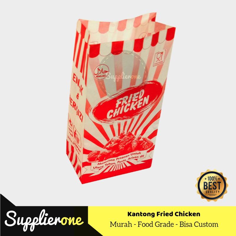 Kantong Fried Chicken isi 50Kantong kertas Fried ChickenBungkus Kemasan Fried Chicken