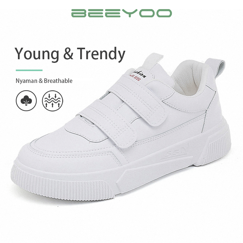 Beeyoo Sepatu Wanita Tanpa Tali Sepatu Sneakers Wanita Fashion Korea WK101