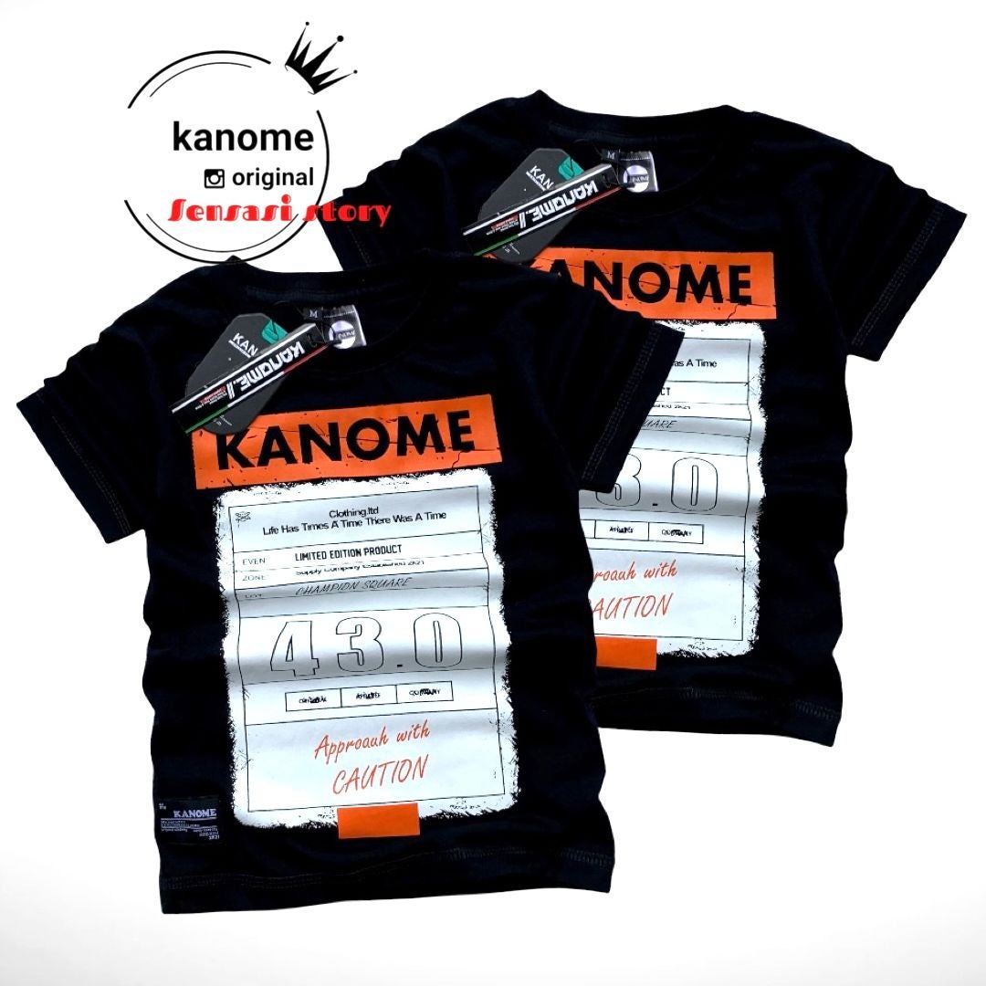 Kanome Premium Baju Kaos Distro Anak Laki-Laki Umur 1-12 Tahun Unisek Bahan Katun Combed 24s Tebal