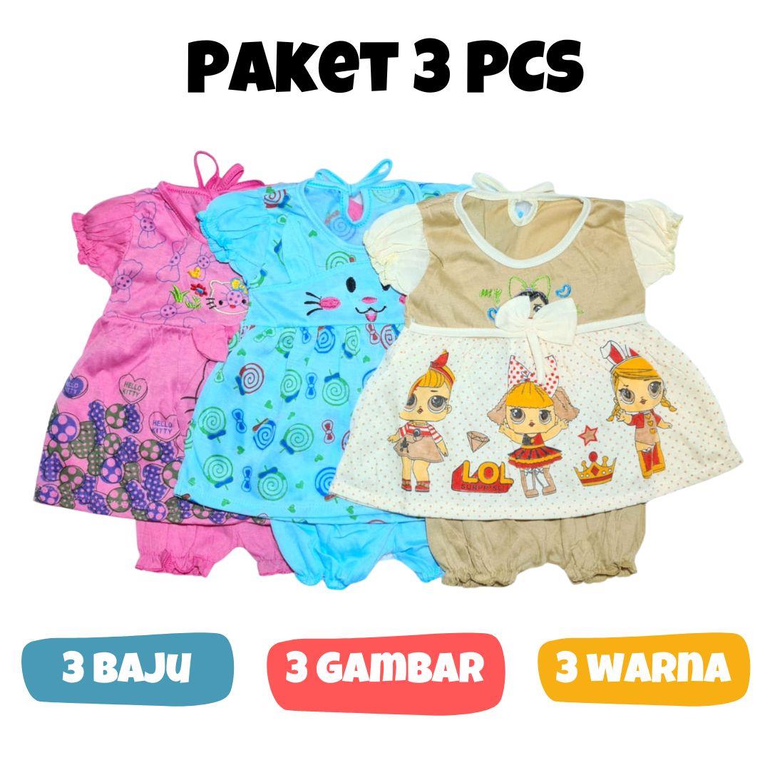 PROMO isi 6 PCS Dan 3 PCS Setelan Bayi / COD / Usia 0-1 Tahun / Baju Tidur Anak / Baju Anak Murah / Baju Anak Pendek / Set Baju Anak / Dress Anak / Daster Anak / Fashion Anak / OMO shop / LCshop / Baju Murah / Baju Murah Jakarta / Set Baju Anak Perempuan
