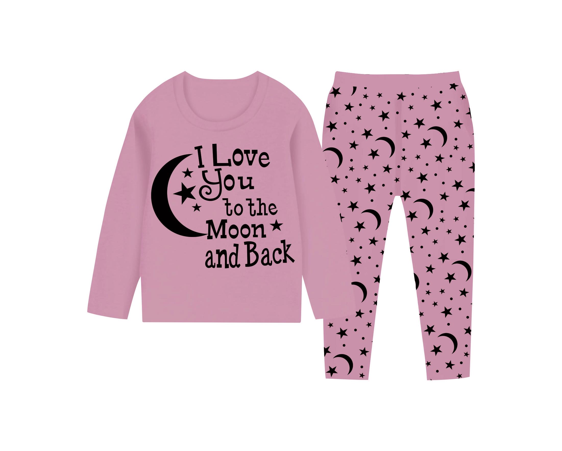 Trendy kids piyama anak setelan anak tangan panjang baju tidur anak perempuan dan laki-laki 1-10 thn