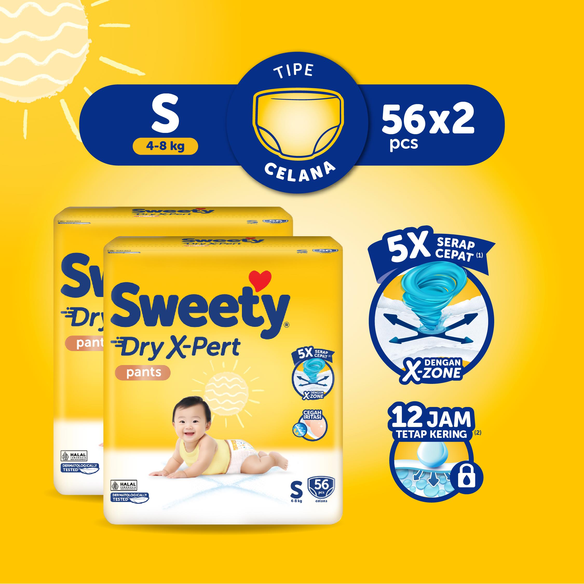 Sweety Bronze Pants Dry Xpert Pants S56 x2 (4-8kg) isi 112 pcs