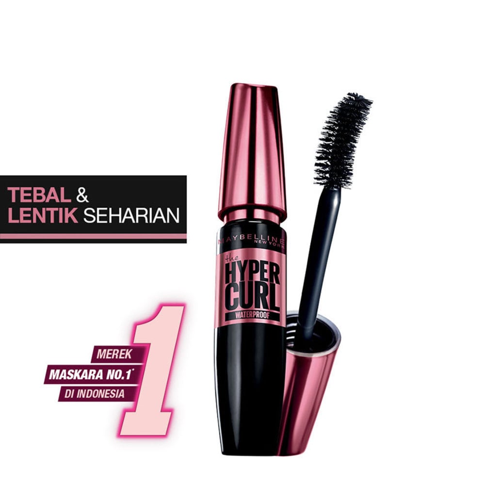 Maybelline Volum Express Hypercurl Waterproof Mascara Make Up - Black