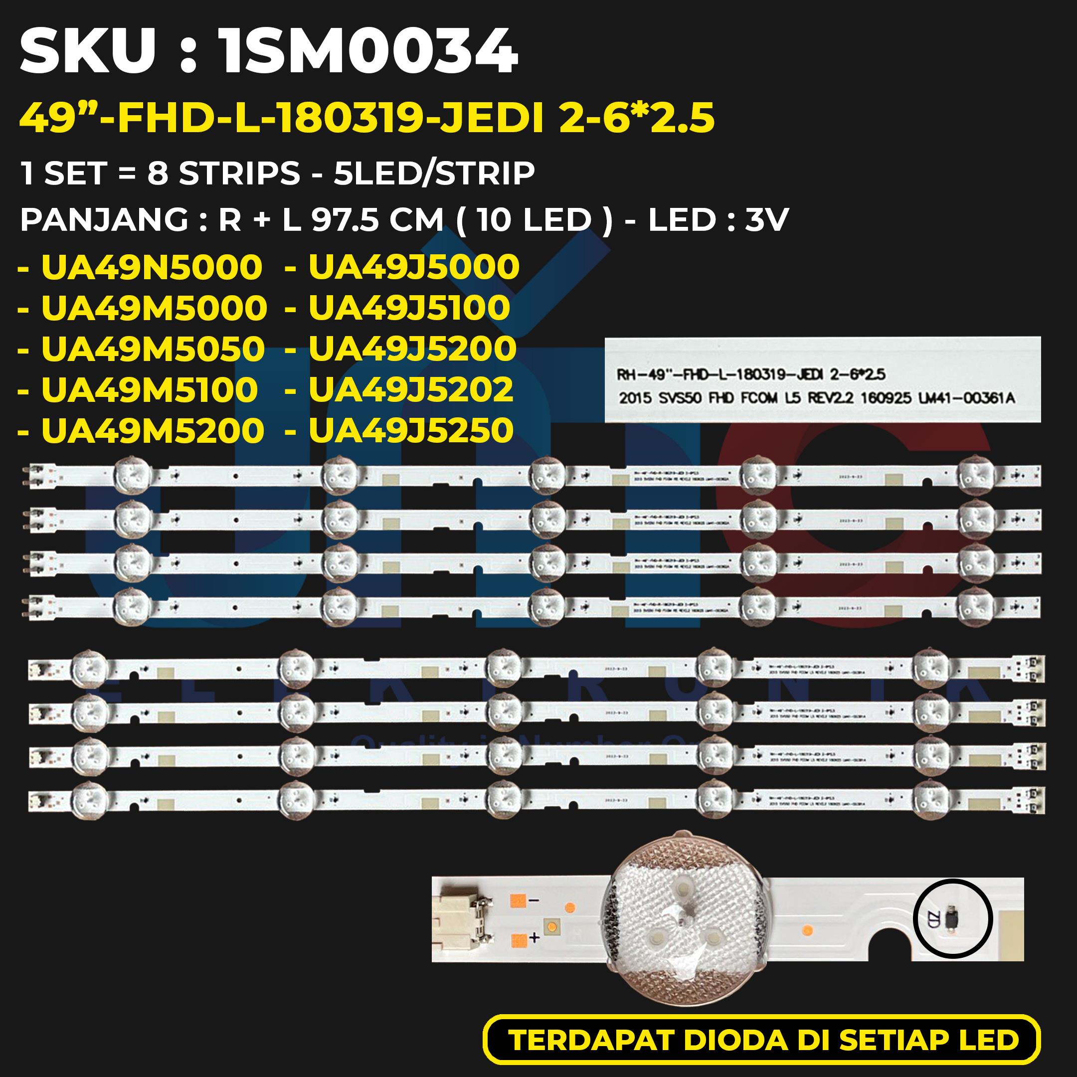 Backlight TV Samsung 49 Inch UA49N5000 UA49M5000 UA49M5050 UA49M5100 UA49M5200 UA49J5000 UA49J5100 UA49J5200 UA49J5202 UA49J5250