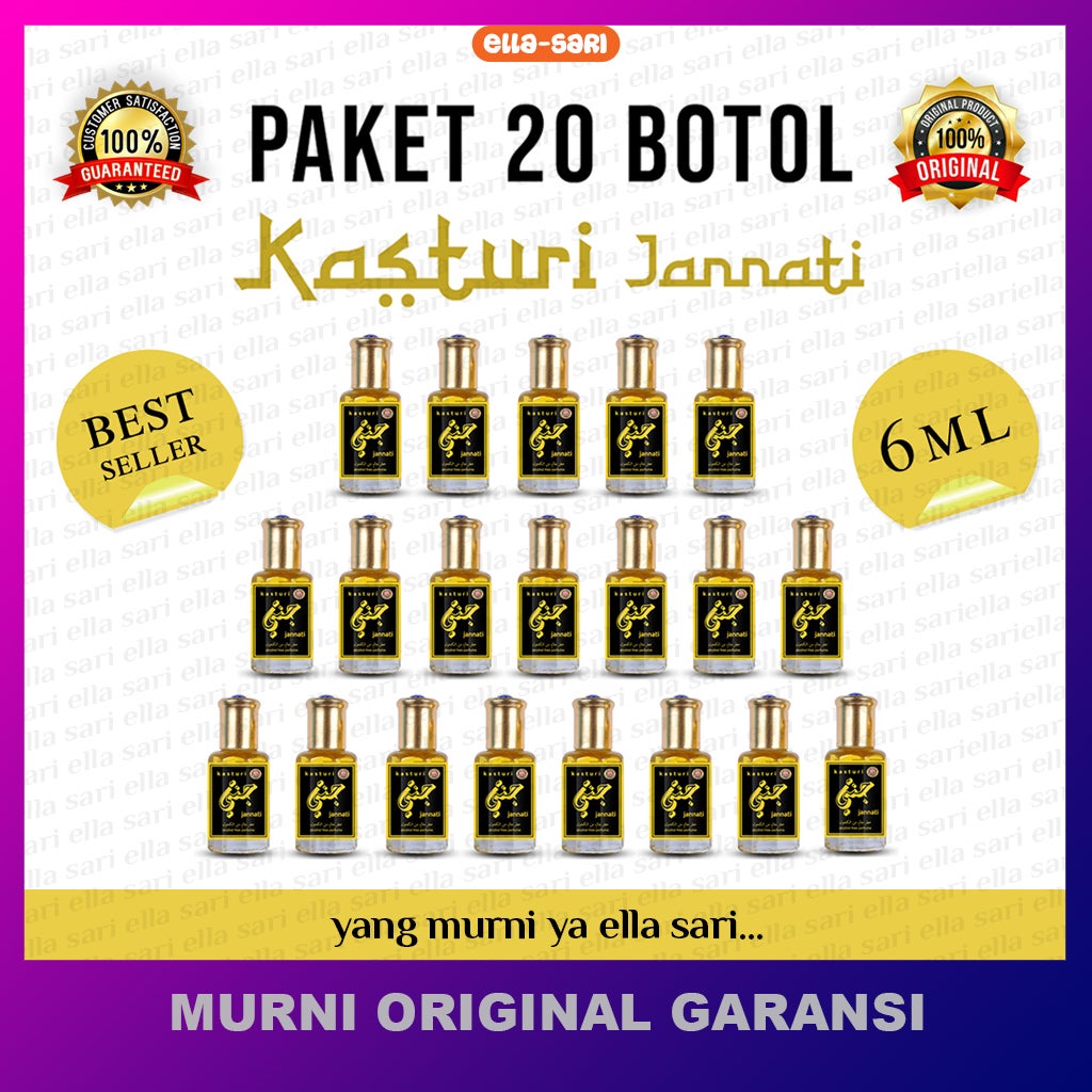 PAKET 20 BOTOL Minyak Kasturi Jannati Murni Non Alkohol