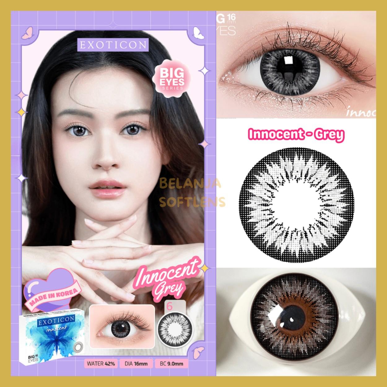 {BISA COD} SOFTLENS X2 INNOCENT NORMAL & MINUS (-0.50 SD -6.00) MADE IN KOREA DIA16MM BY EXOTICON