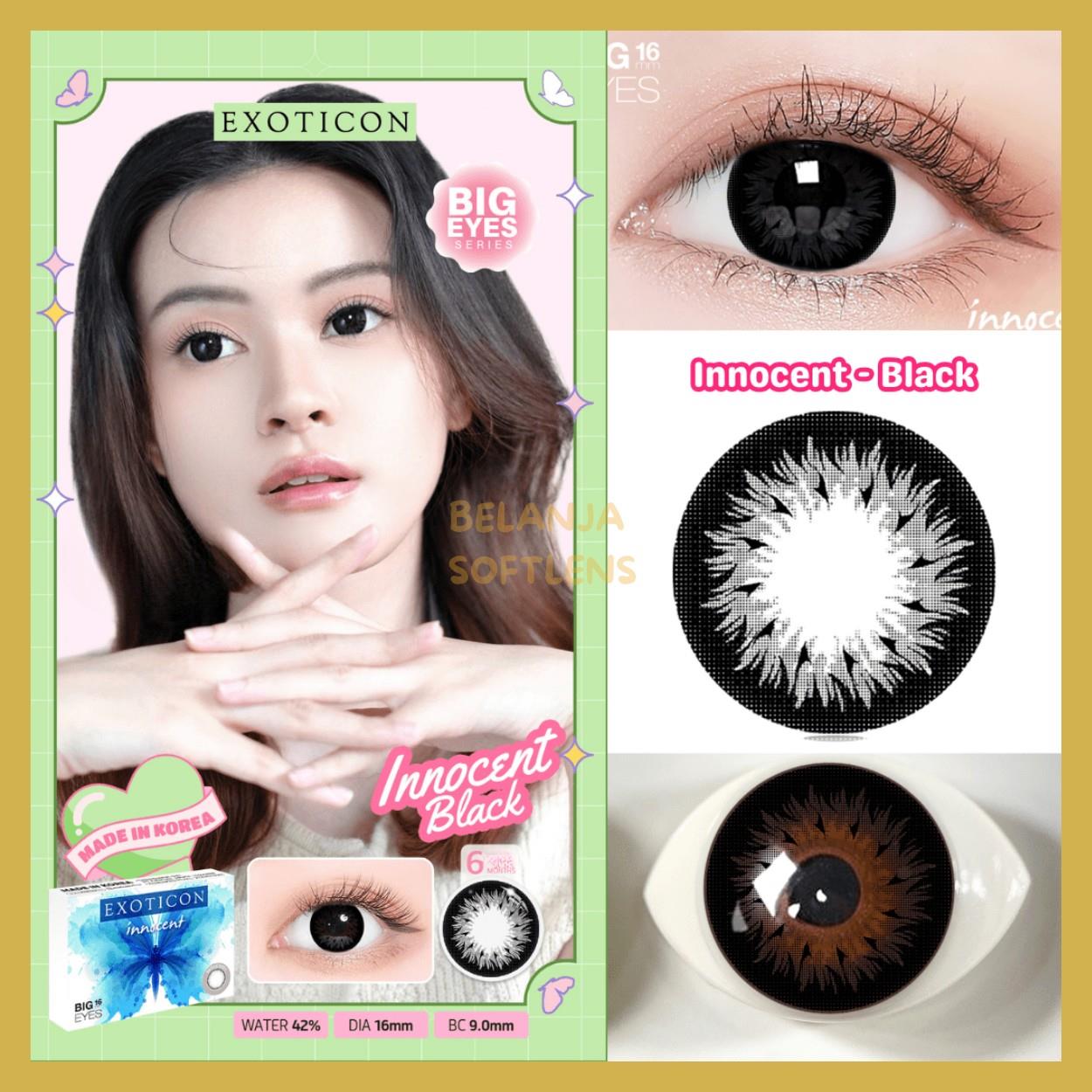 {BISA COD} SOFTLENS X2 INNOCENT NORMAL & MINUS (-0.50 SD -6.00) MADE IN KOREA DIA16MM BY EXOTICON