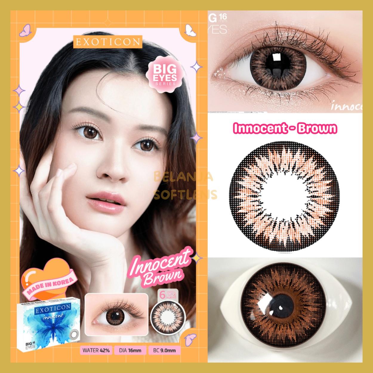 {BISA COD} SOFTLENS X2 INNOCENT NORMAL & MINUS (-0.50 SD -6.00) MADE IN KOREA DIA16MM BY EXOTICON
