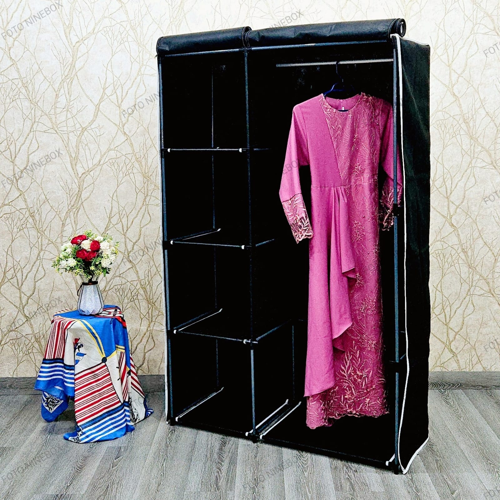 NINE BOX RAK BAJU / RAK BAJU GANTUNG / RAK GAMIS / RAK GAMIS GANTUNG / RAK GANTUNG GAMIS / RAK PAKAIAN / RAK PAKAIAN GANTUNG / LEMARI BAJU / LEMARI PAKAIAN / TYPE DW