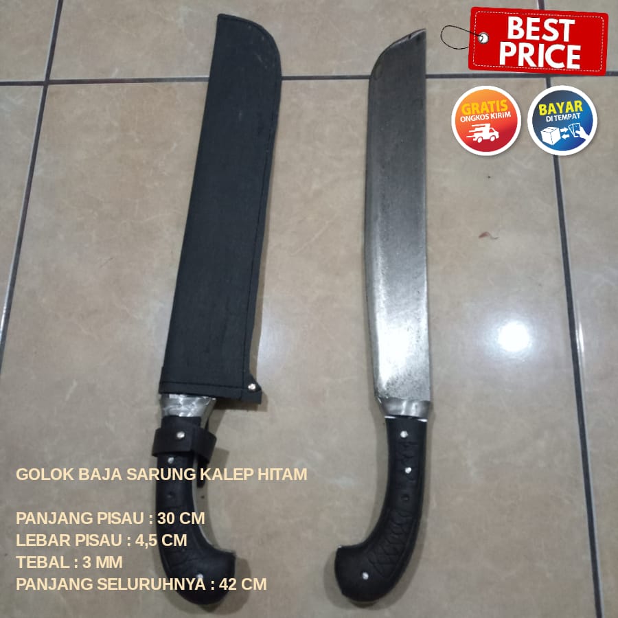GOLOK BAJA SARUNG KALEP HITAM Golok Serbaguna Bekerja Berkebun