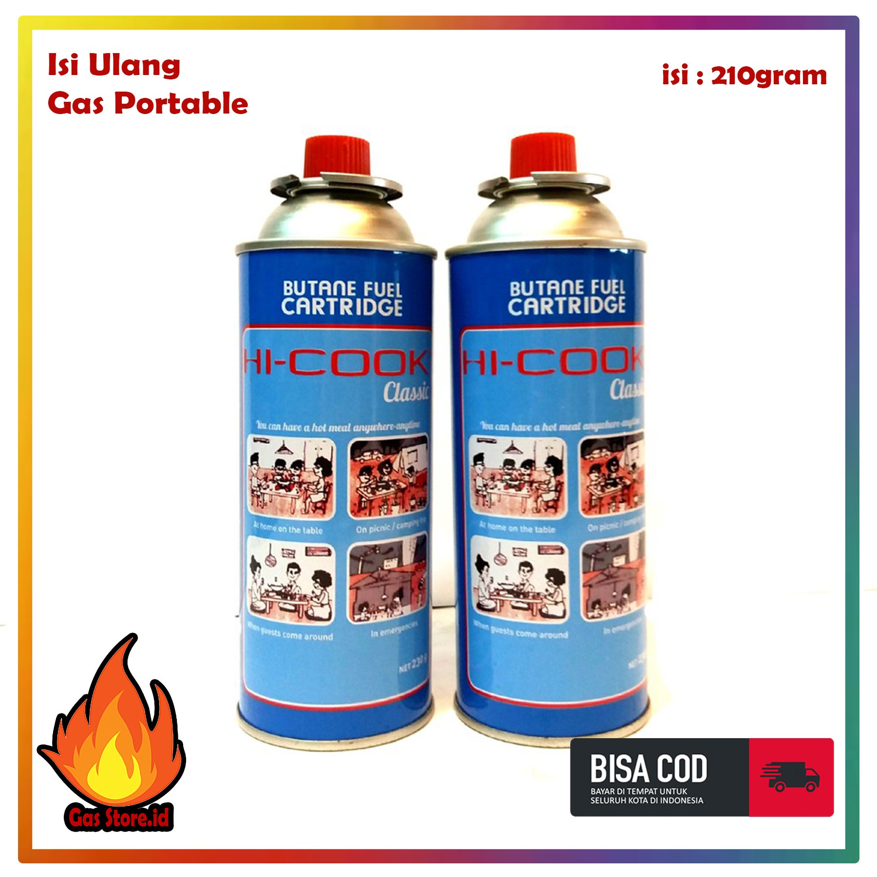 2 pcs Gas Portable - Gas Outhdoor - Gas Refill - Gas Kompor Portable - Gas Camping - Gas Rumahan - Gas Murah - Gas Paling Laris - Gas Store.id - Bisa bayar di Tempat ( COD )