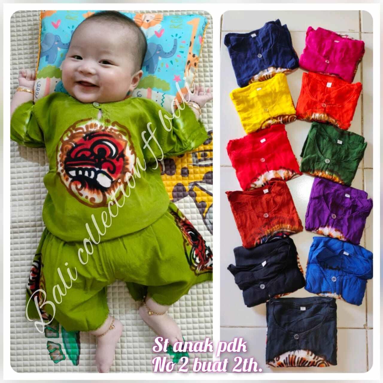 Setelan Barong Anak Ukuran 1-5 Celana Pendek Bahan Adem & Tebal warna tidak luntur