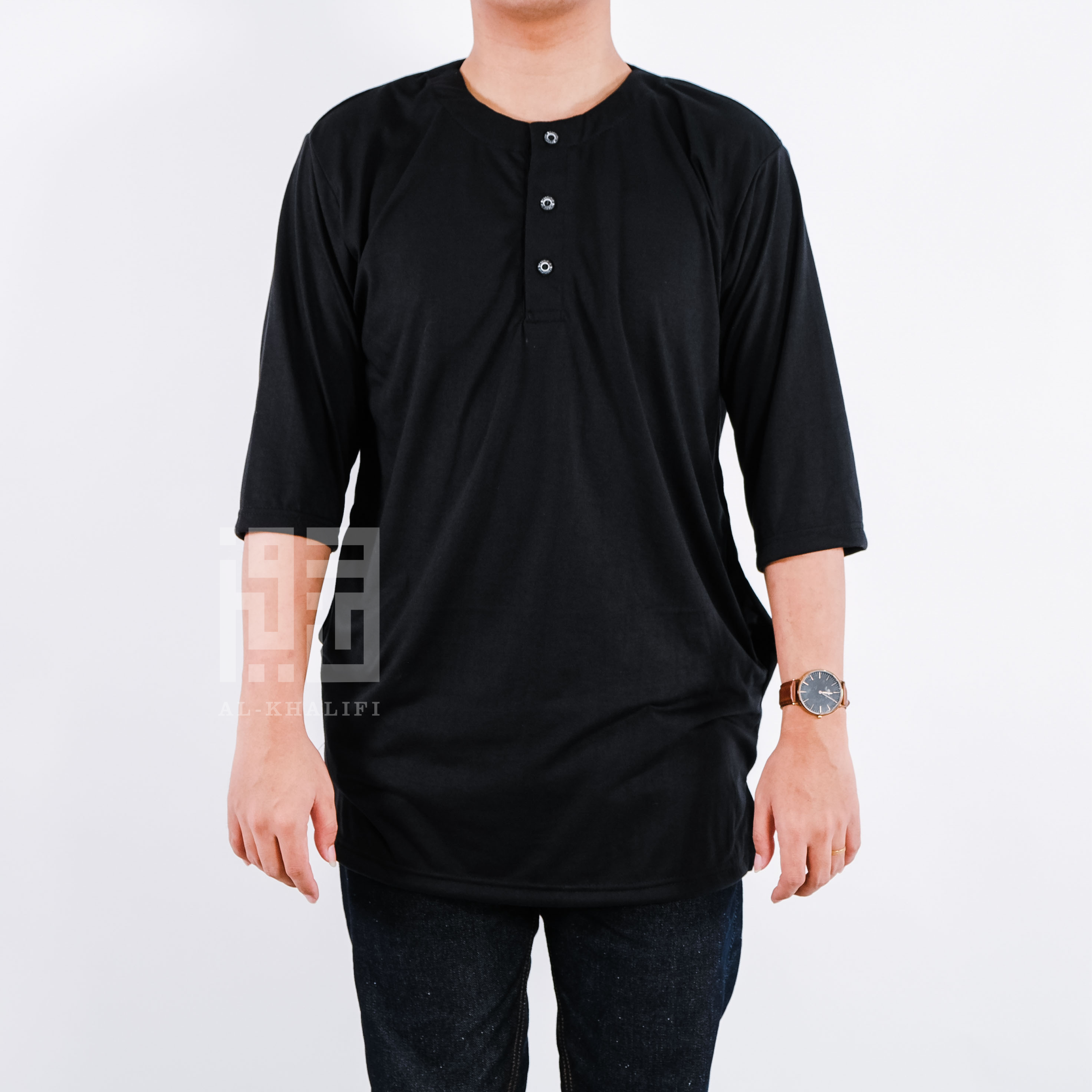 Kaos Koko Kurta Pakistan Lengan 3/4 Fashion Muslim