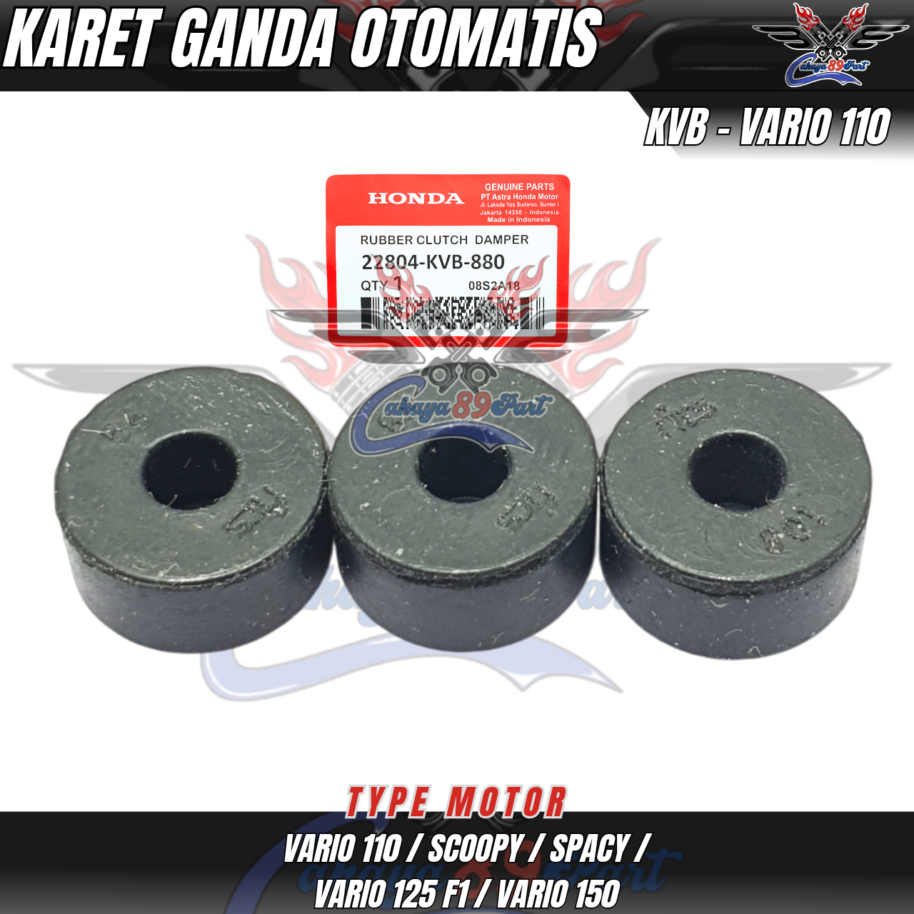 Karet Ganda Otomatis Full Karet Vario 110 beat scoopy beat f1 beat pop vario 125