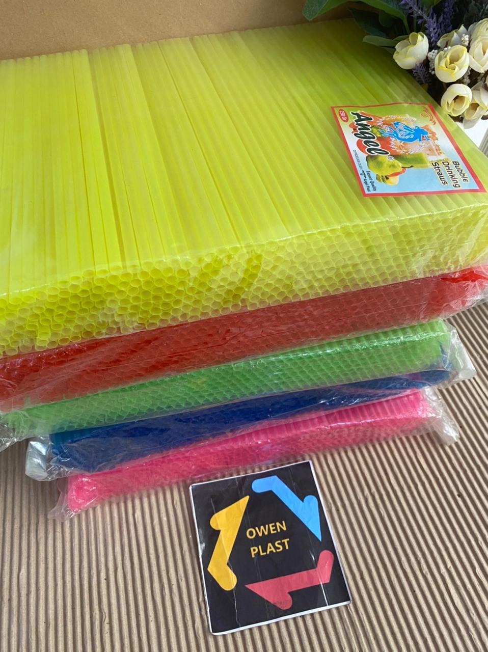 SEDOTAN PLASTIK POLOS/SEDOTAN MEREK ANGEL TERMURAH ISI BANYAK