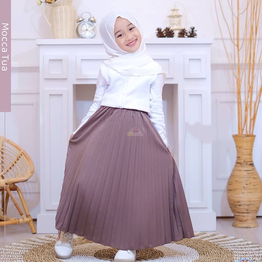 ROK PLISKET PREMIUM ANAK PEREMPUAN/ROK PLISKET ANAK PREMIUM USIA 5 SAMPAI 12 TAHUN TRENDY MASSA KINII
