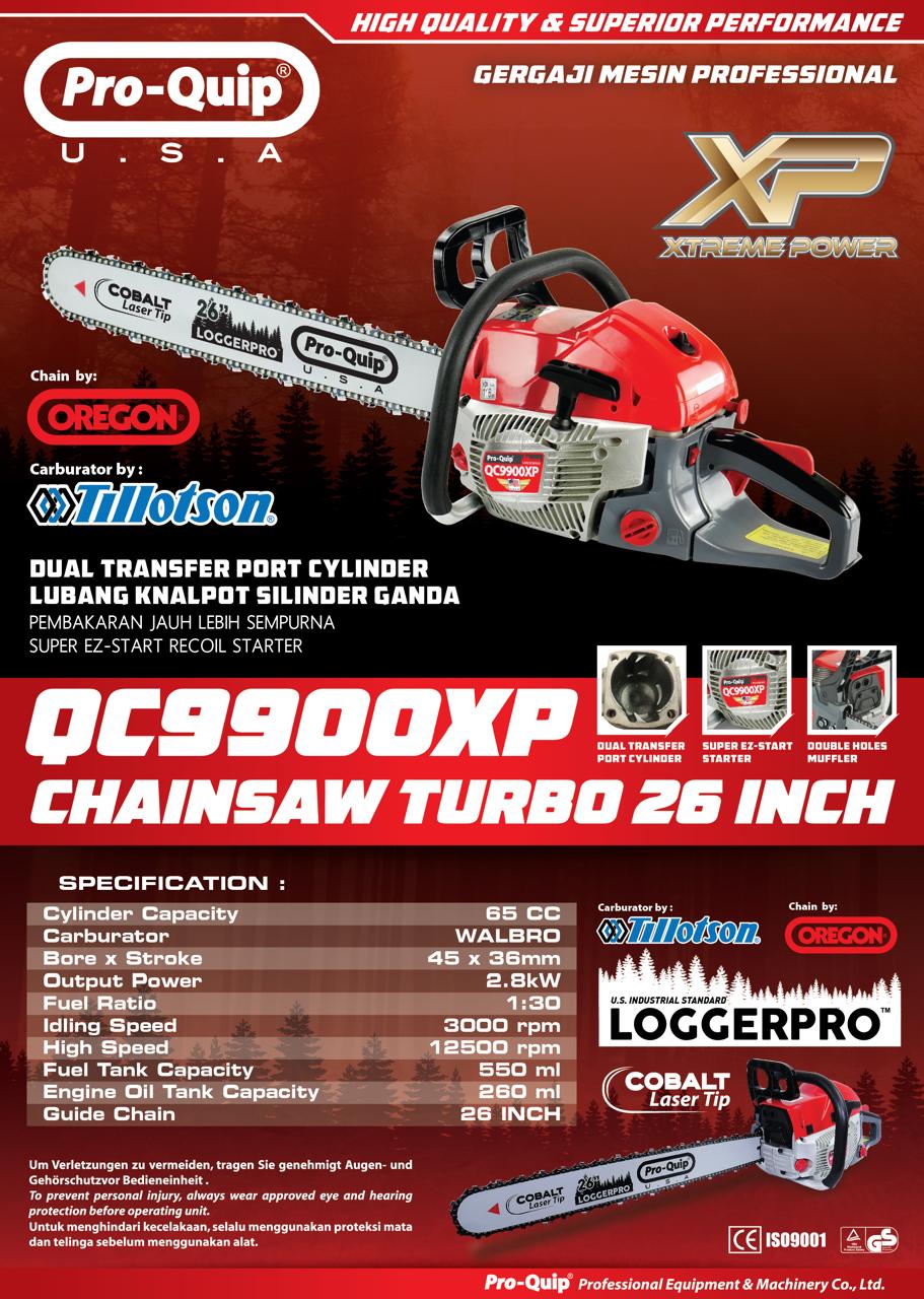 QC9900XP MESIN CHAINSAW GERGAJI POTONG KAYU 26" 26 " PROQUIP QC 9900 XP