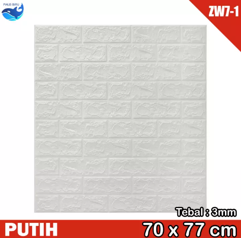 Wallpaper Dinding 3D Motif Batu Bata Ukuran 70x77cm Ketebalan 3mm