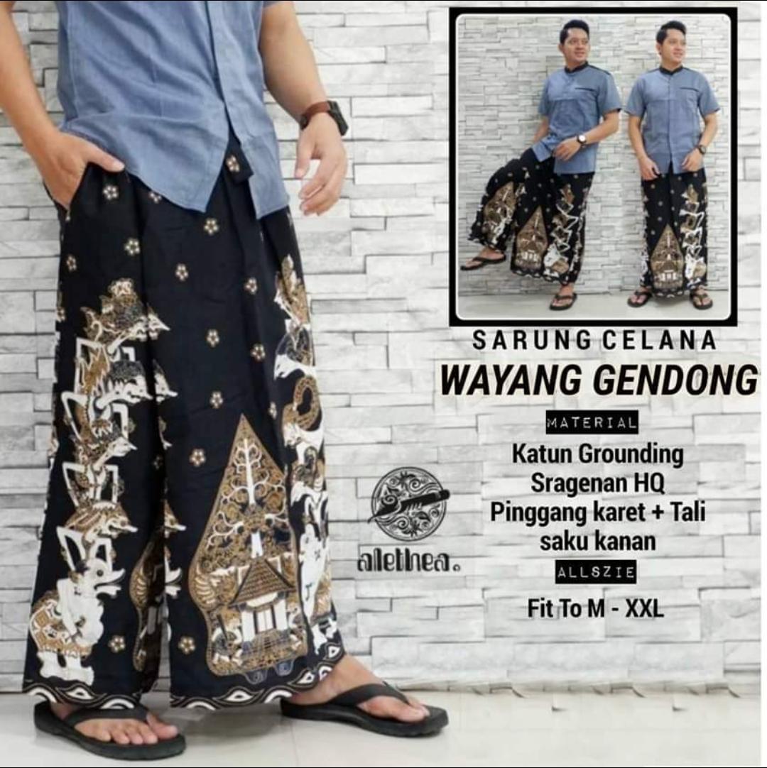 SARUNG CELANA BATIK KATUN SANFORIS MOTIF WAYANG TUMPUK PREMIUM QUALITY (BAYAR DITEMPAT)