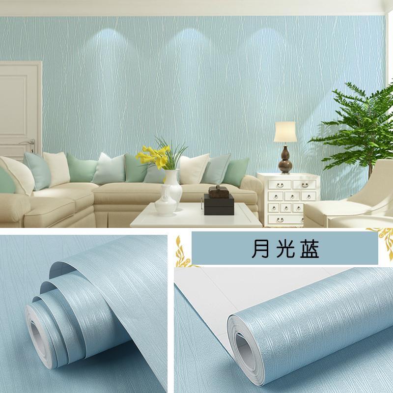WALLPAPER DINDING Ukuran 45 cm x 10 M Motif POLOS PASTEL BIRU PINK HITAM PUTIH PREMIUM BERTEKSTUR