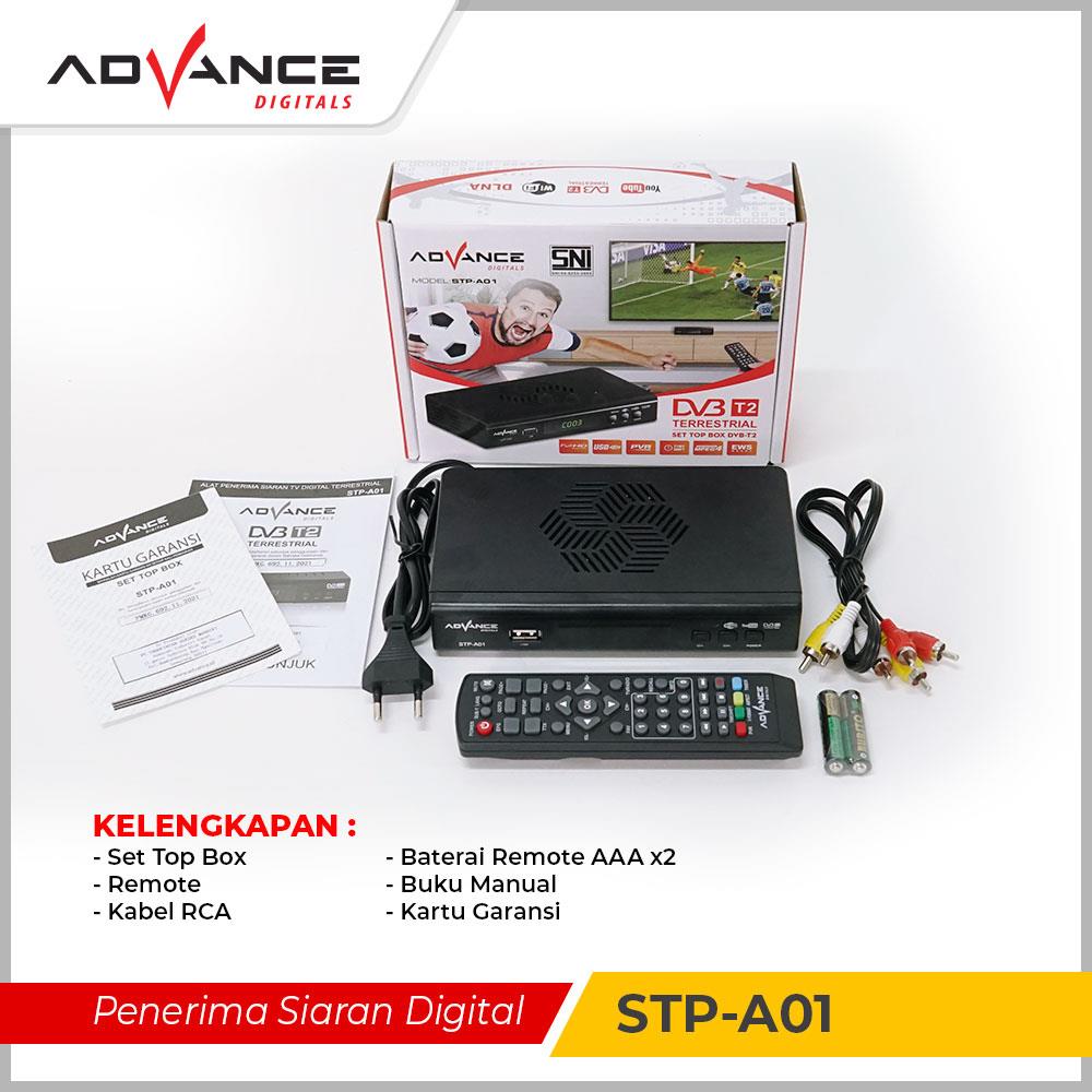 Advance Digital Set Top Box TV Penerima Siaran Digital Receiver Full HD Wifi/Youtube DVB-T2 Garansi 1 Tahun