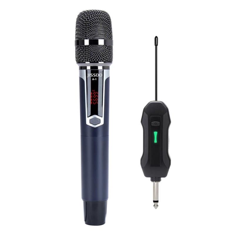 Wireless Microphone Rechargeable UHF Dual Karaoke Mic with Receiver System Set for Singing Karaoke Speech