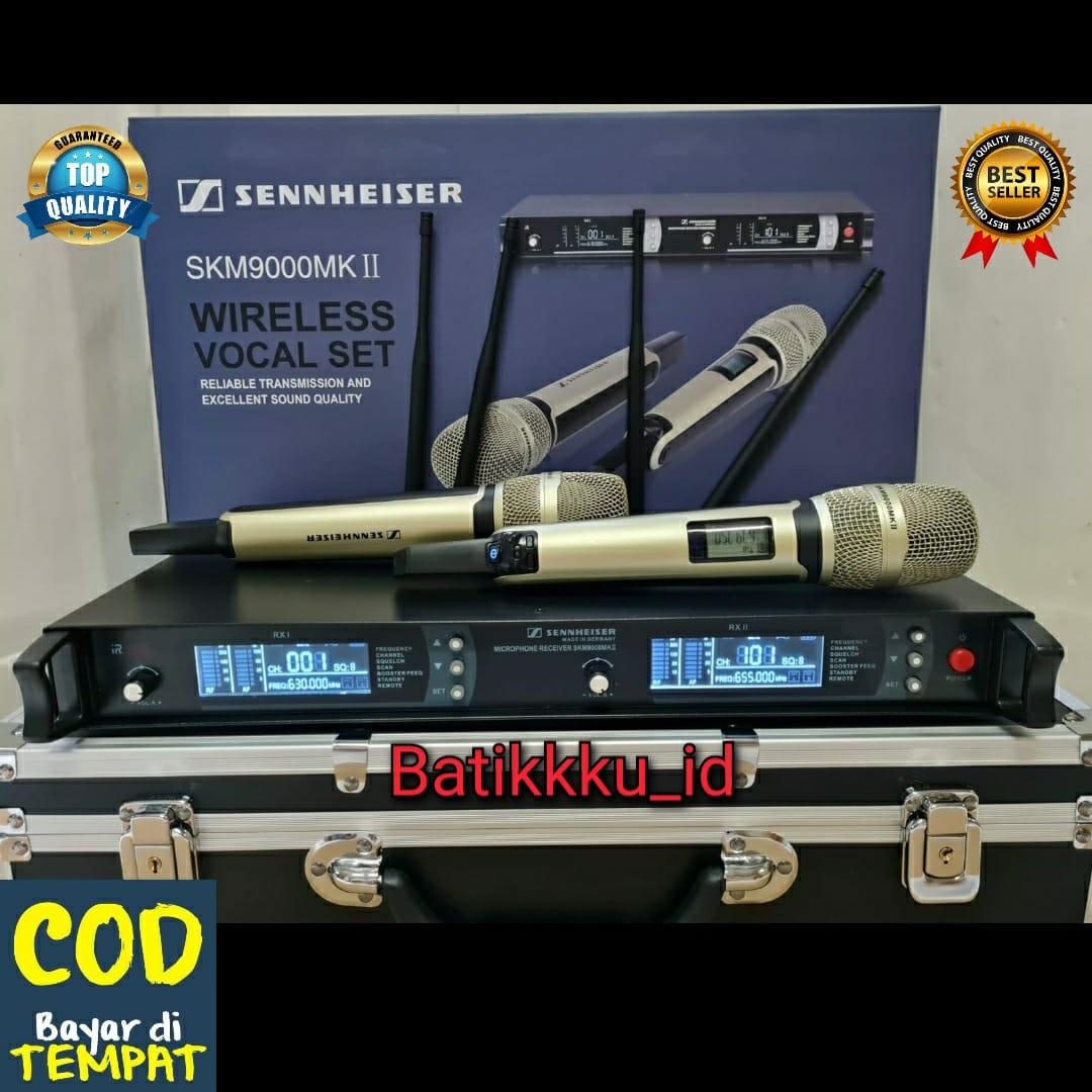 [MADE IN GERMANY BISA COD] MIC WIRELESS SENNHEISER SKM 9000 SKM 9000/9045 SKM9000/9045 WARNA CHAMPAGNE NEW 2 MIC HANDHELD